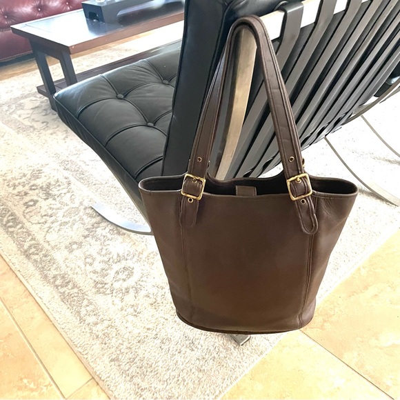 Coach 9090 large legacy tote bag chocolate brown leather - Picture 7 of 8